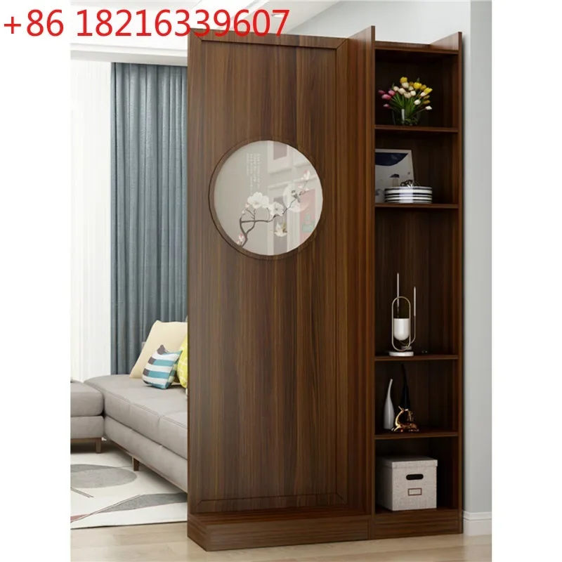 Enter the door, screen partition, living room occlusion, entrance cabinet is facing the door, modern simplicity