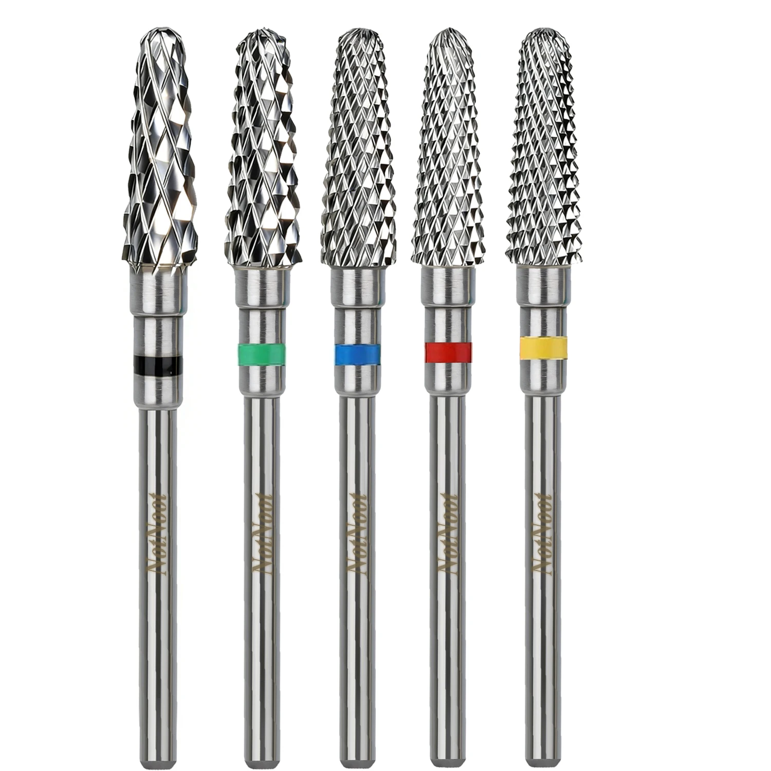 NotNoot Kegelförmige Nagelbohrer, 3/32'' Hartmetall Elektrischer Nagelhautentferner, Sicherheitsbohrer für Acryl-Nagelhaut, Pediküre-Werkzeuge – Detail 4