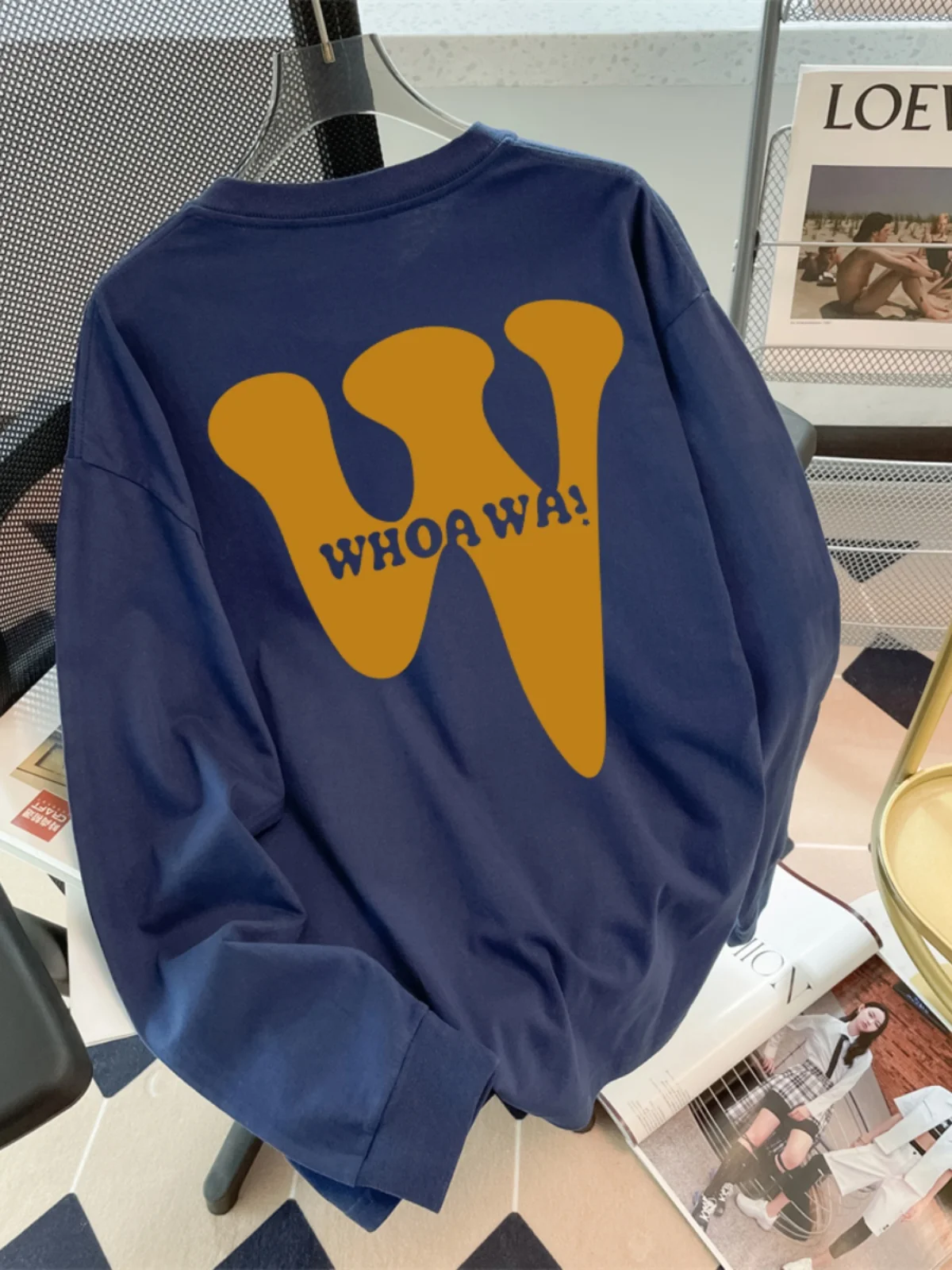 

Loose Fit Pure Cotton Long Sve T-irt ex Spring Autumn Faionable Printed Casual Top for Youth Outerwear