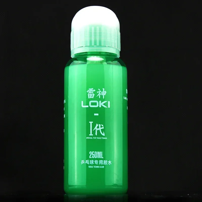 LOKI lem tenis meja profesional 250ml, dengan sikat perekat karet Ping Pong organik, lem spons karet Ping Pong