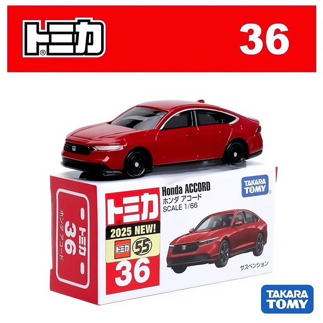 Takara Tomy Tomica Samochód nr 36 Honda Accord Chłopcy Zabawki 1/66 Odlewane Stopem Pojazdy Model Prezent Urodzinowy