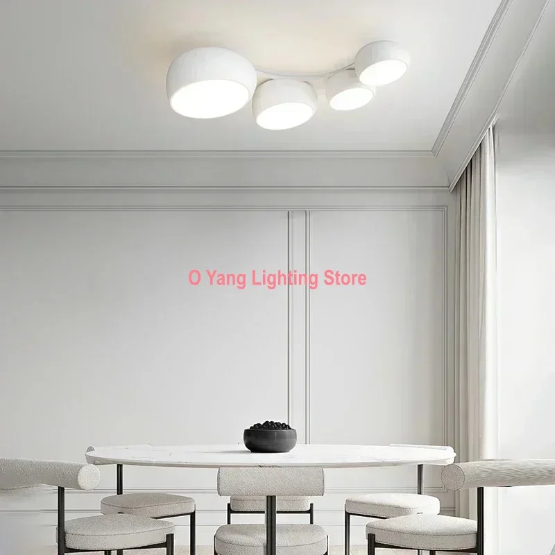 New 4/6 Heads Minimalist Modern Hall Light, Nordic Minimalist Creative Designer Bedroom Ceiling Light Remote Dimming