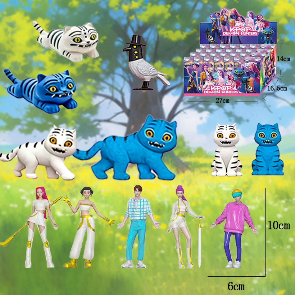 

Аниме Kpop охотники на демонов, фигурка, модель игрушки, мультяшная игровая периферия, слепая коробка, украшение, коллекция игрушек для детей, подарок