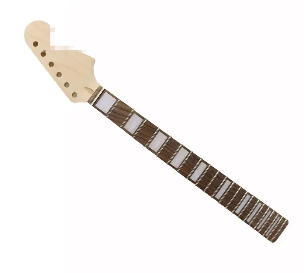 

Electric Guitar Neck 22 Fret 30 Inch Maple Head Rosewood Fretboard Baritone Necks Pearl Block Inaly with Binding Back Strip
