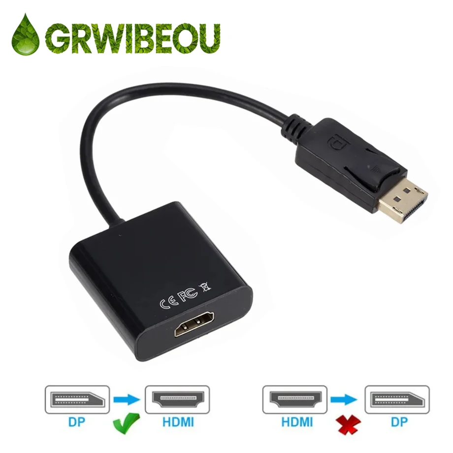 

DisplayPort To HDMI-compatible Adapter Cable 1080P DP To HDMI-compatible Male Female Converter For PC Laptop To HDTV