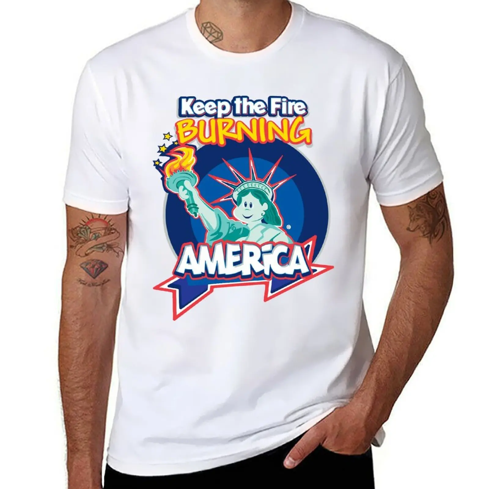 

Keep the Fire Burning America T-Shirt t shirt man luxury graphic t shirts for man T-Shirt