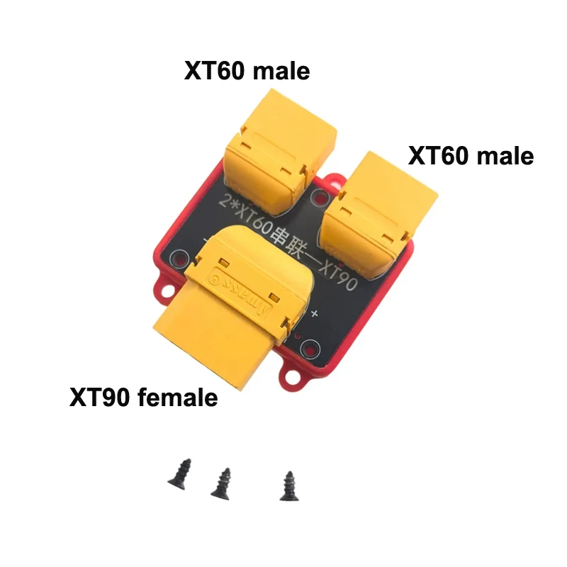1PCS XT60 Dual Battery Series to XT90 Power Distribution Board 48V 30A PDB Module for RC Fixed-Wing Aircraft/Robots/Submarines