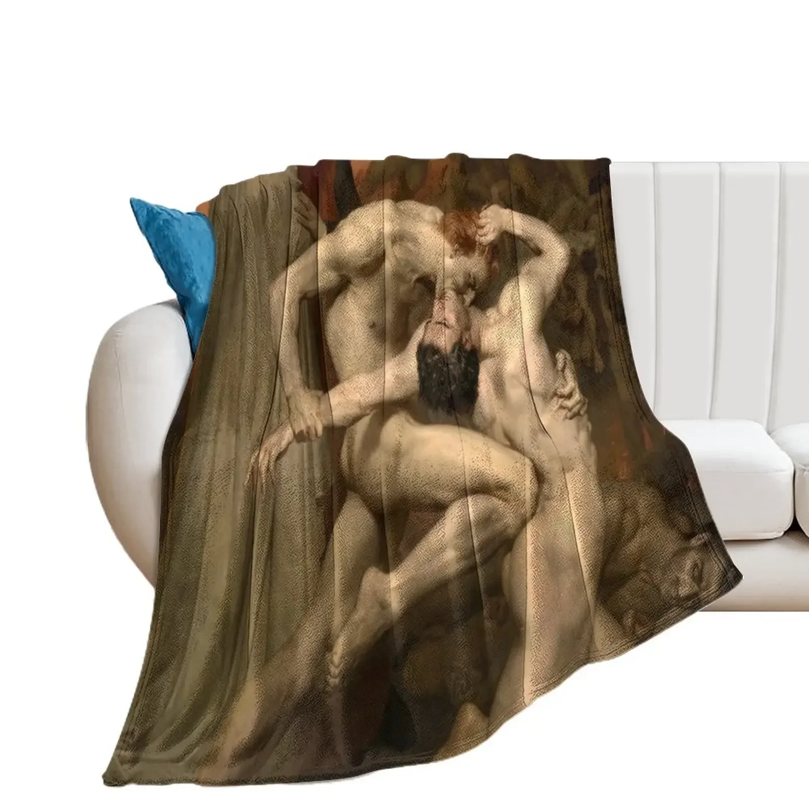 DANTE AND VIRGIL - WILLIAM-ADOLPHE BOUGUEREAU Throw Blanket sofa bed Hairys funny gift Blankets