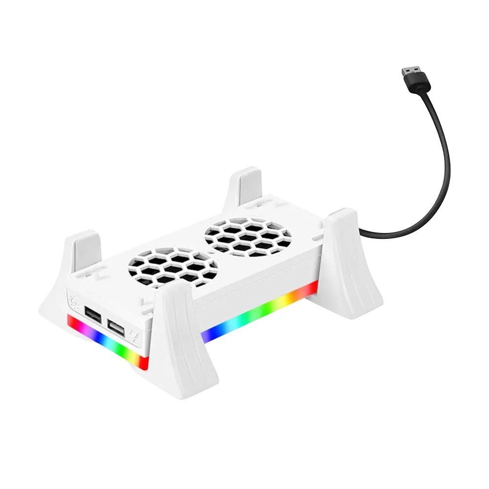 Cooling Fan Stand 3 Gear Adjustment Vertical Radiator Dock with Color Light Heat Dissipation Dock for Xbox Series S