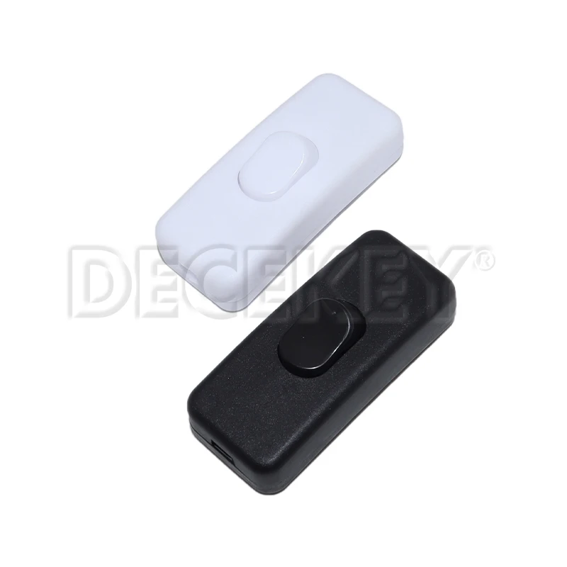 ON/OFF Inline Switch Black Inline Table Lamp Desk Light Cord Cable Switch 110-250V