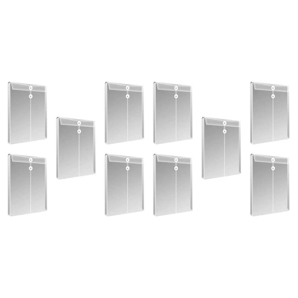 

10Pcs File Bag Sturdy Portable Office Organizer Document Storage Pouch School Supply Bill Holder Receipt Organizer File Folder