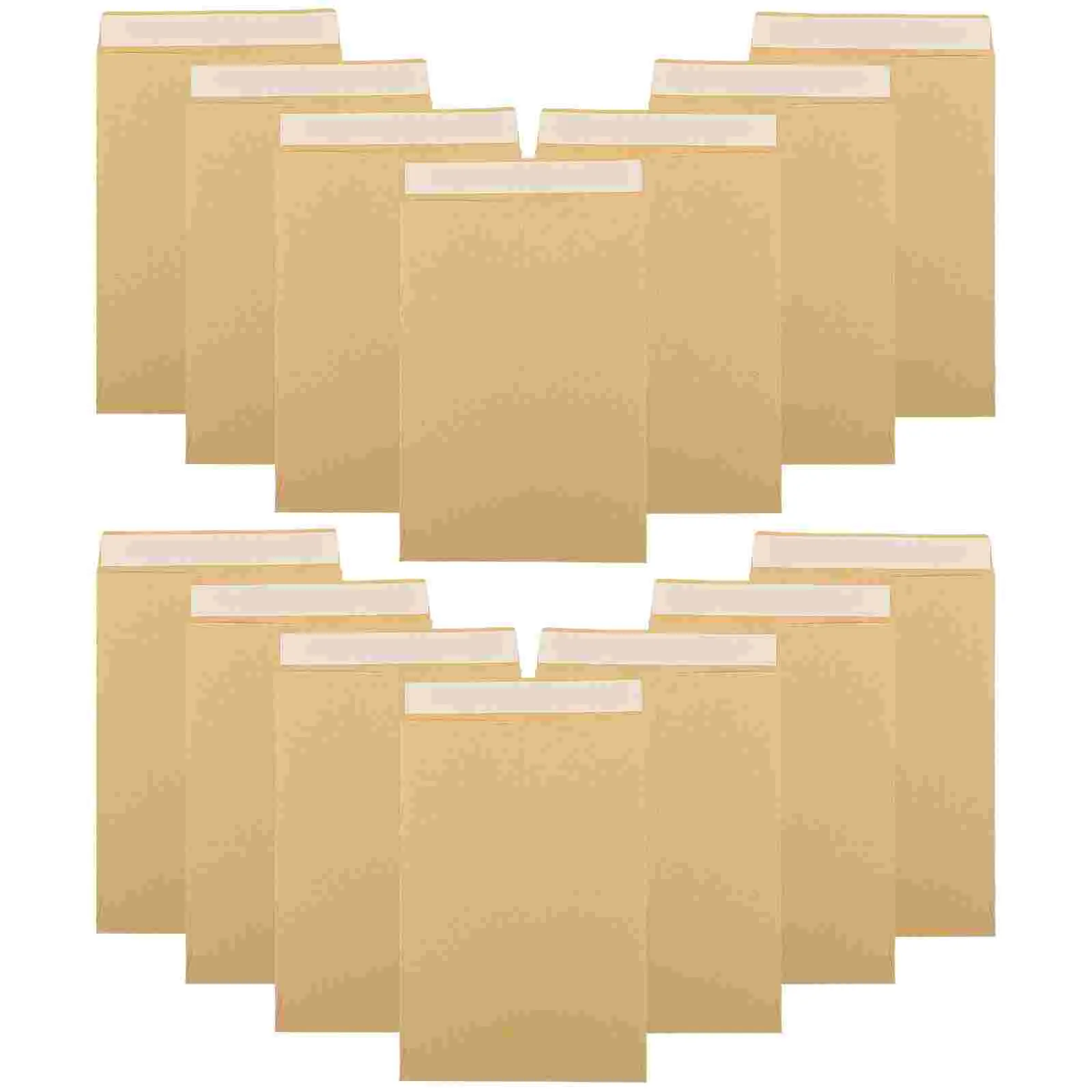 100 Pcs Gift Wrapping Envelopes Cash Self-adhesive Binder Light Brown Kraft Paper