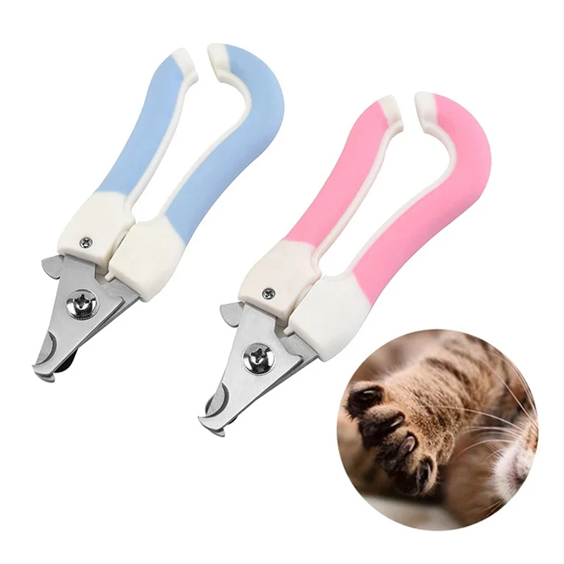 Professional Pet Cat Large Dog Nail Clipper Safety Cutter With Sickle Stainless Steel Grooming Scissors Teddy Claw Care Supplies