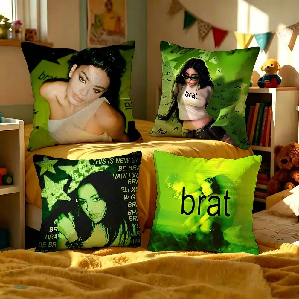 European and American Pop Charli XCX Cushion Cover Polyester Sofa Cushions Decorative Throw Pillows Home Decoration Pillowcover