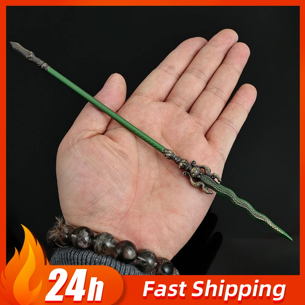 22 cm 8,6 Zoll Schwarzer Mythos: WuKong Spiel Peripherer Speer Samurai Schwert Katana Sammlung Metall Waffe Modell Ornament Cosplay Jungen Spielzeug
