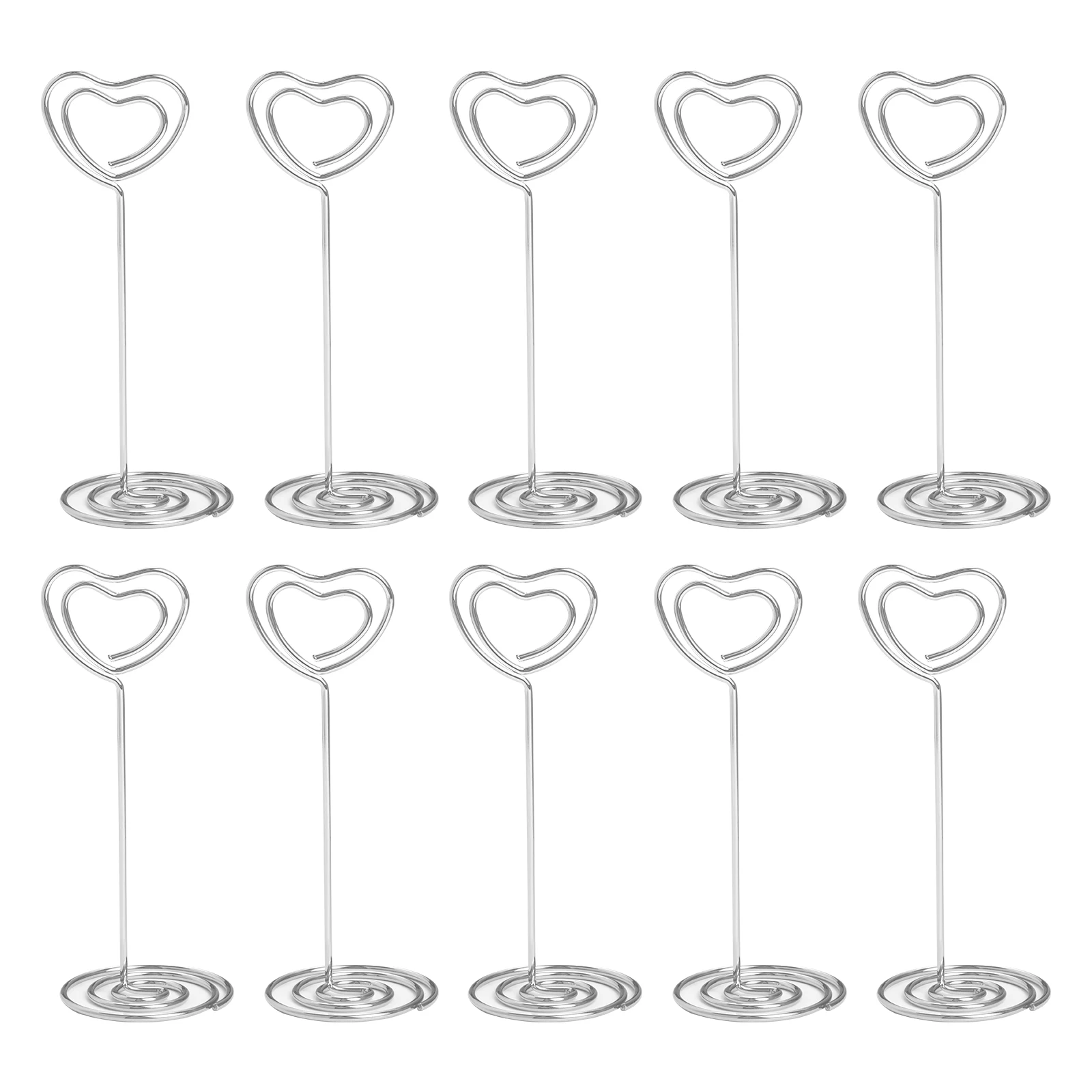 Heart Round Star Shape Pattern Table Number Name Card Holders Memo Note Clip Photo Stand