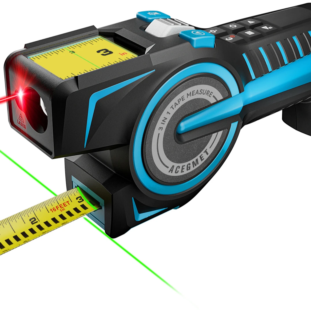 

DTX10 Digital Laser Tape Distance Meter 3-in-1 Measure With 2.0 Inch IPS Display