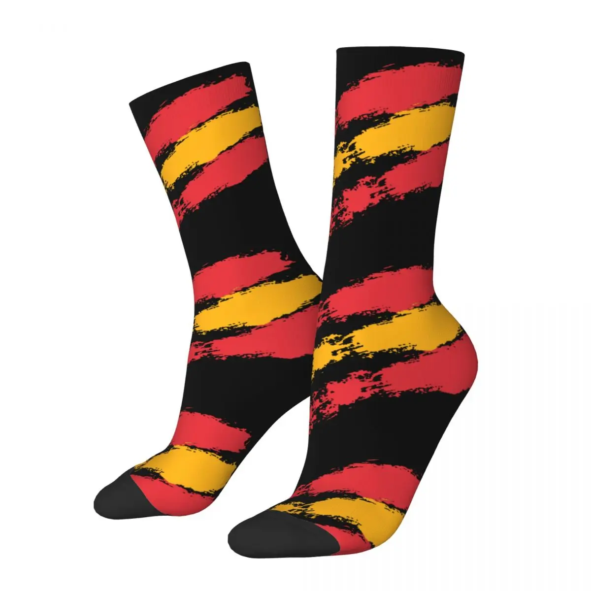 Fashion Spanish Flag Basketball Socks Spain Espana Polyester Crew Socks for Unisex Non-slip