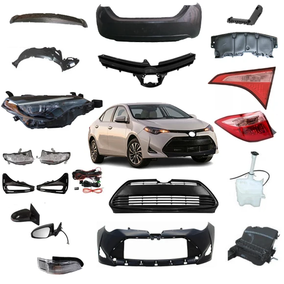 

2017 Corolla le car body kit usa version headlight fog lamp gril tail rear Front Bumper For 2017-2019