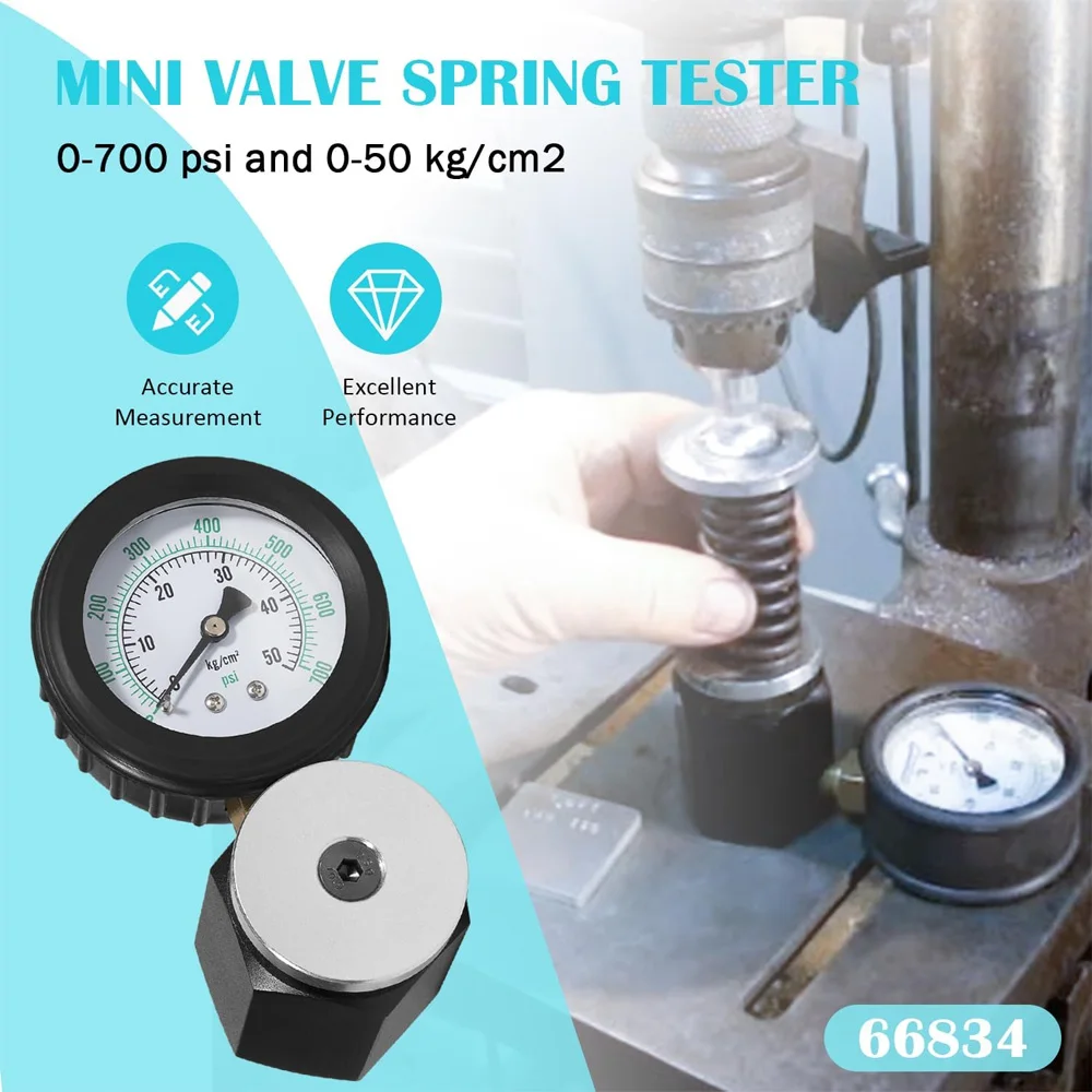 

General Mini Valve Spring Pressure Tester Gauge - 0-700 PSI, 0-50 KG/CM2, Replacement for Part Number 66834