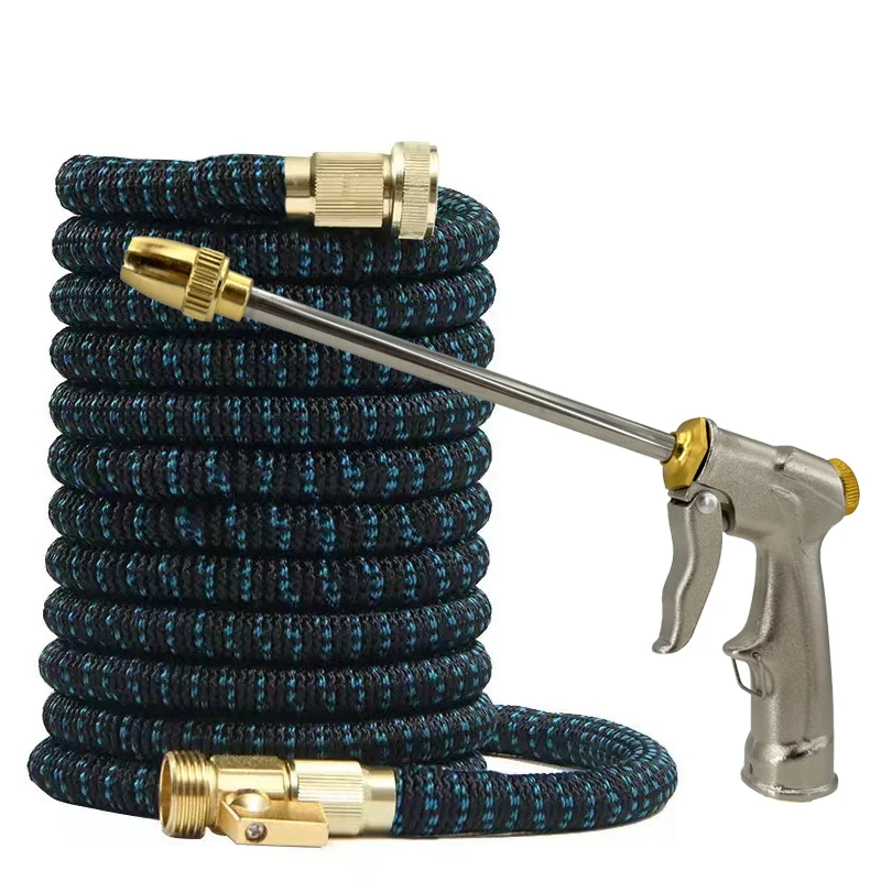 

Садовые принадлежности Расширяемая волшебная водопроводная труба, водяной пистолет для мойки автомобилей высокого давления, садовый поливочный шланг 25–100 футов