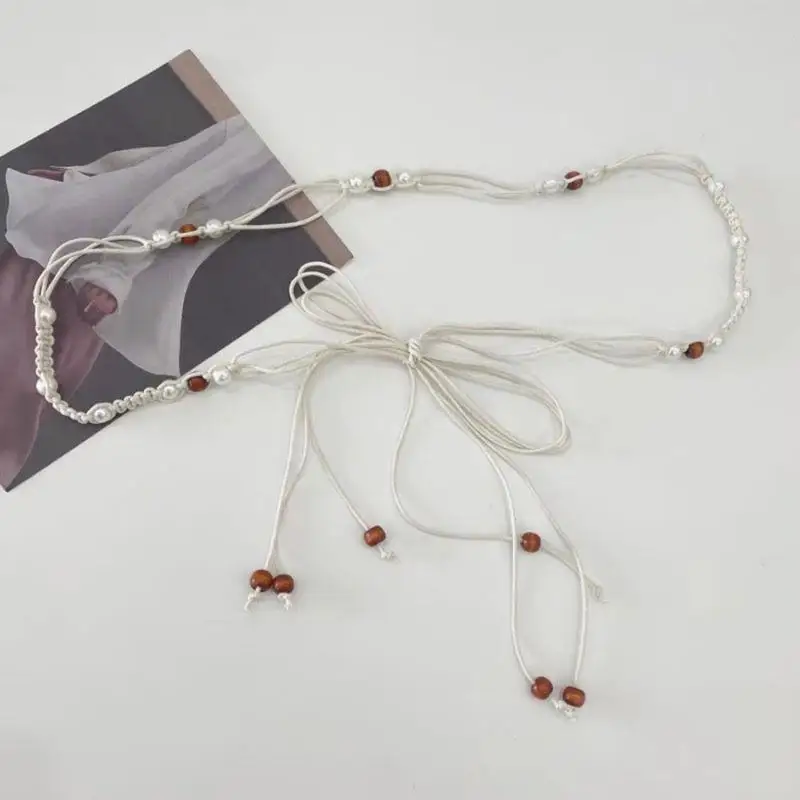 

Bohème Ethnic Style Thin Waist Belt For Women Accessory Woven Decoration With A Dress Waist Chain For Summer Waist Rope Belt