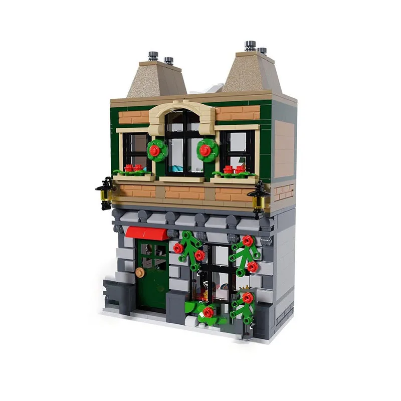 Street View Moc brique de Construction modulaire Village d'hiver magasin de bijoux modèle technologie blocs noël bricolage jouet Construction cadeau
