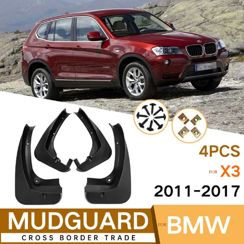 Car Fender For BMW X3 F25 Genuine Splash Guards Mudguards Mud-Flaps Car Fenders Car accessories auto styline 4 Pcs 2011-2017