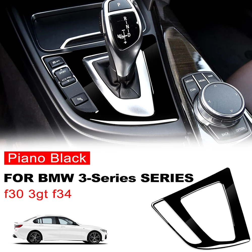 Piano Black Gear Shift Panel Trim Cover Car Interior Retrofitting For BMW 3 Series f30 3gt f34 2013-2017 Car Accessories Sticker