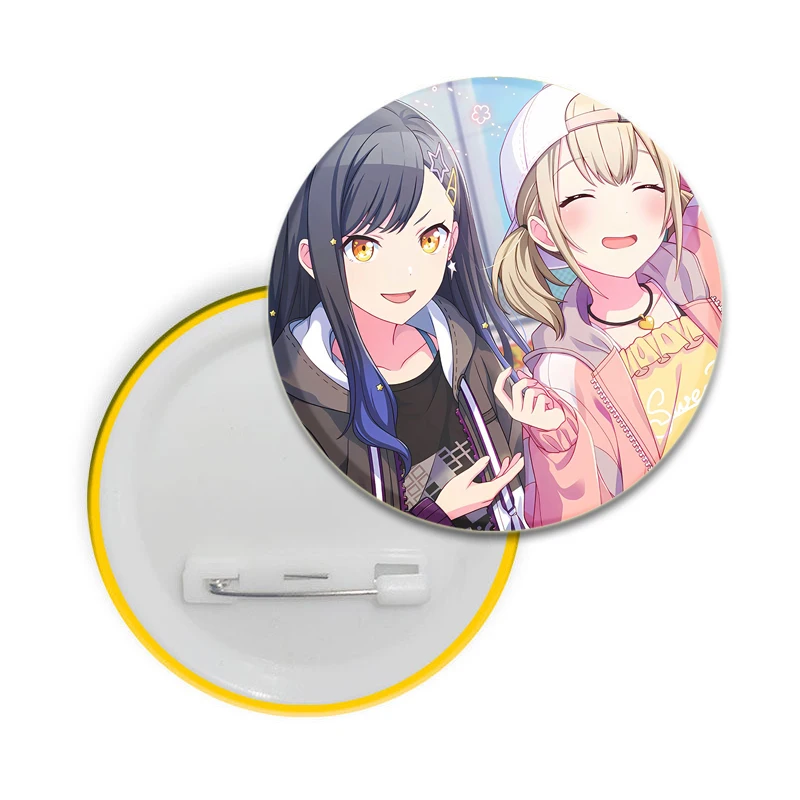 58MM Anime Project SEKAI Badges Brooches Round Snap in Design Stylish Ornament Gifts for Birthday,Valentine's Day,Anniversary