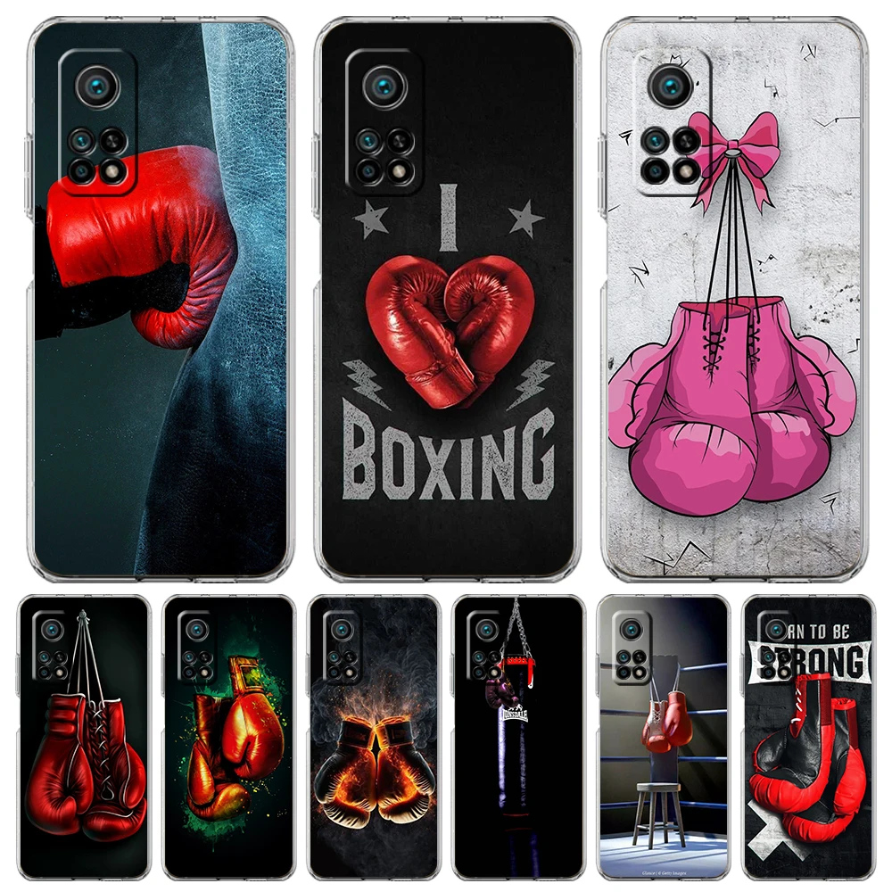 

Transparent Phone Case for Xiaomi Mi 15 14 13 12 11 Ultra 14T 13T 12T 11T 10T Pro Lite 5G Soft TPU Shell Boxing Gloves Capas Bag
