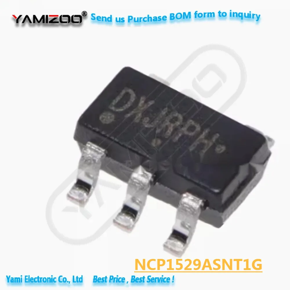 100 Stück NCP1529ASNT1G NCP1529 SOT23-5 1,7 MHz 1A Hocheffizienter, rauscharmer, einstellbarer Ausgangsspannungs-Abwärtswandler – Detail 1