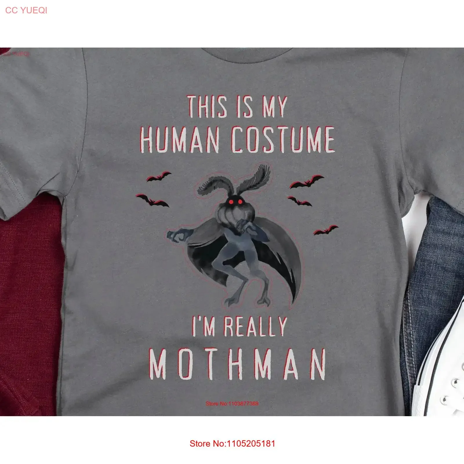 Mothman T Shirt Cryptidcore Clothes Costume Cryptid Clothing Ghost Hunting Paranormal Supernatural Top vintage Washed Stretched