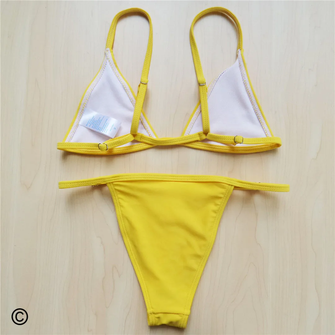 Extreme String Bikini mit verstellbarem Riemen, brasilianischer Bikini, Damen-Badeanzug, zweiteiliger Bikini-Set, Badebekleidung, Badeanzug V516 – Detail 10