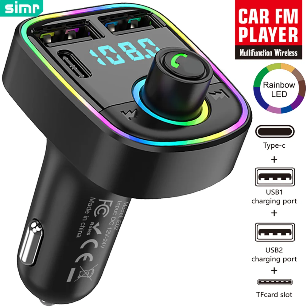 Bluetooth FM Transmitter Handsfree Car Radio Modulator MP3 Player With USB Super Quick Charge Adapter for Car