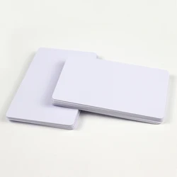 100pcs/lot Glossy PVC Blank ID Card without chip Plastic Card thin CR80 Available for ID Card printer