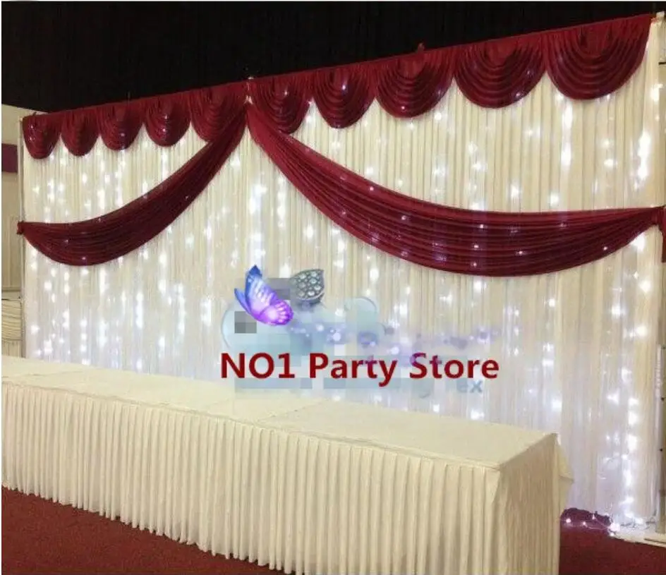 

Purple Swag Wedding Backdrop with Swag, Pleated Wedding Decoration, Backdrop Curtain