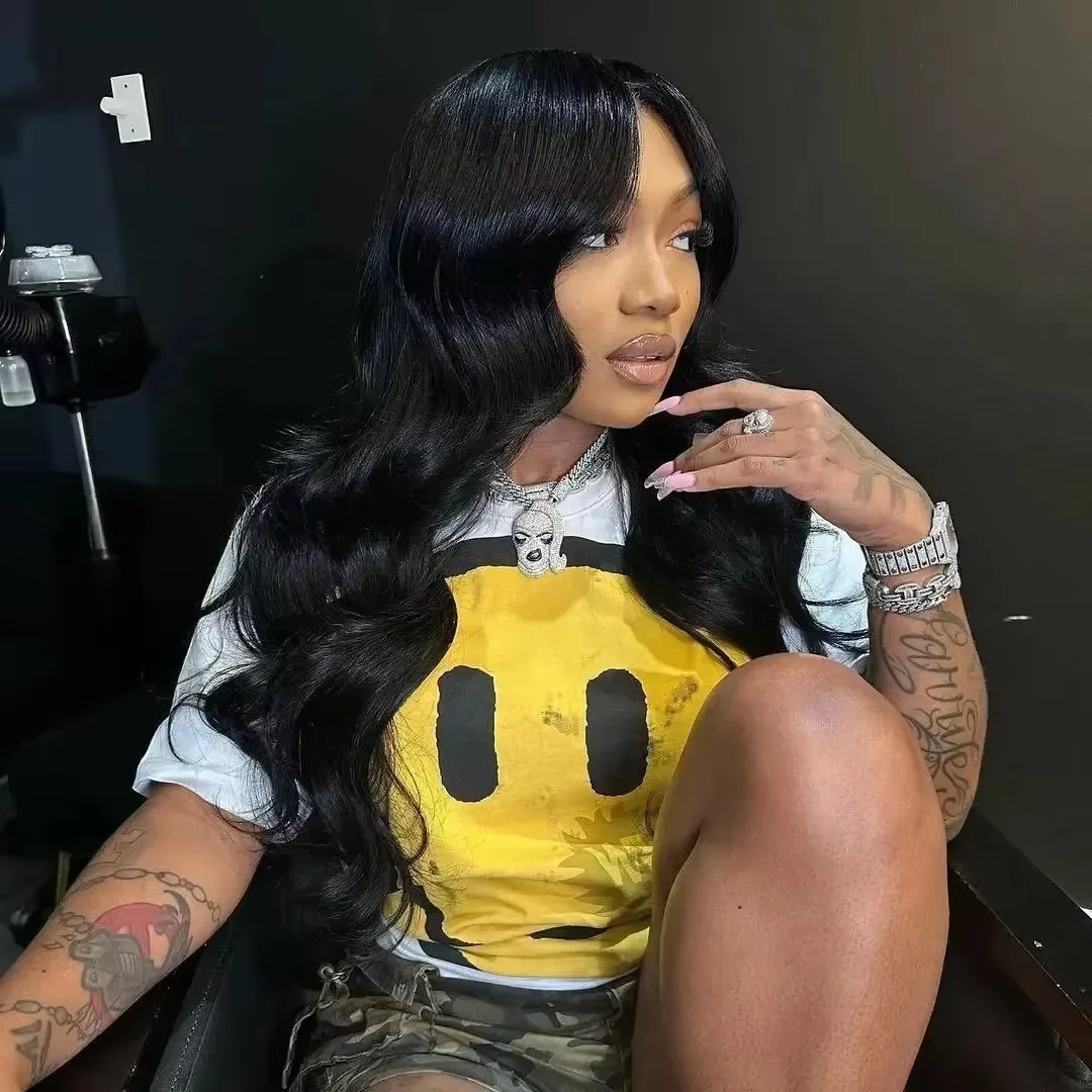 Body Wave Wig Virgin Human Hair 13x4 HD Lace Front Pre Plucked 180 Density 18 24 30 Inch Soft Flowy Waves For Black Women