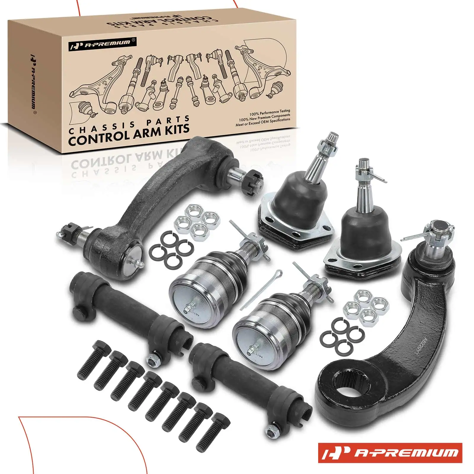 A-Premium 8x Front Upper & Lower Ball Joints for GMC G1500 G2500 1983-1995 Chevrolet G10 G20 1983-1995