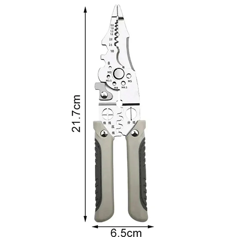 Multifunctional Wire Stripping Pliers Electrician Specific Cable Branching Winding Crimper Pliers 21 in 1 Crimper Cable Cutter