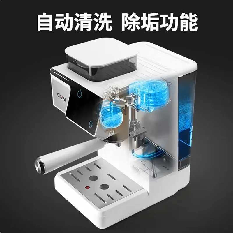 半自動エスプレッソカプチーノコーヒーマシン温度調節可能ポルタフィルターコーヒーメーカー金属製