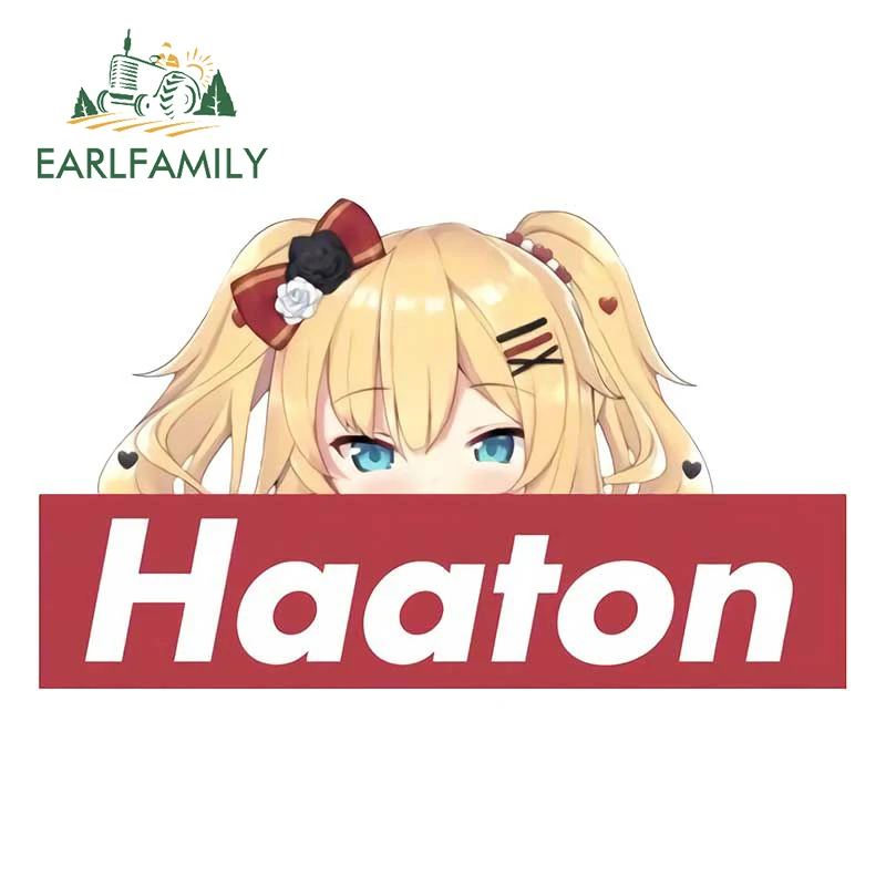 

EARLFAMILY Akai Haato Hololive наклейки виниловые наклейки для автомобиля ноутбук водостойкий бампер зеркало заднего вида солнцезащитный крем забавное украшение