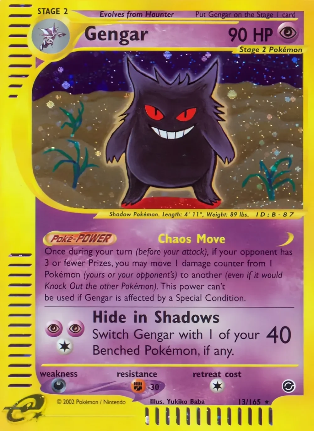 PTCG Cards Expedition Base Set E-Card Holo Rare Cards Gengar Mewtwo Charizard Blastoise Mew PTCG Cards Gift Collection