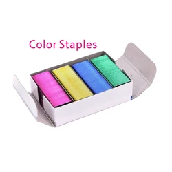 Colorido Staples Aço Inoxidável, Binder, Staple Binding, Adequado para a Escola, Estudante, Escritório, 12 # Livro, 24 #, 6 #, 12 #