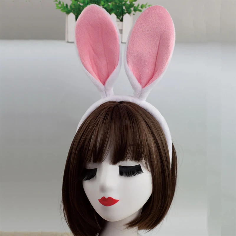 1Set Easter Bunny Ears Headband Cartoon Cute Rabbit Ears Headband Children Party Cosplay Halloween Costume Accessories Gifts