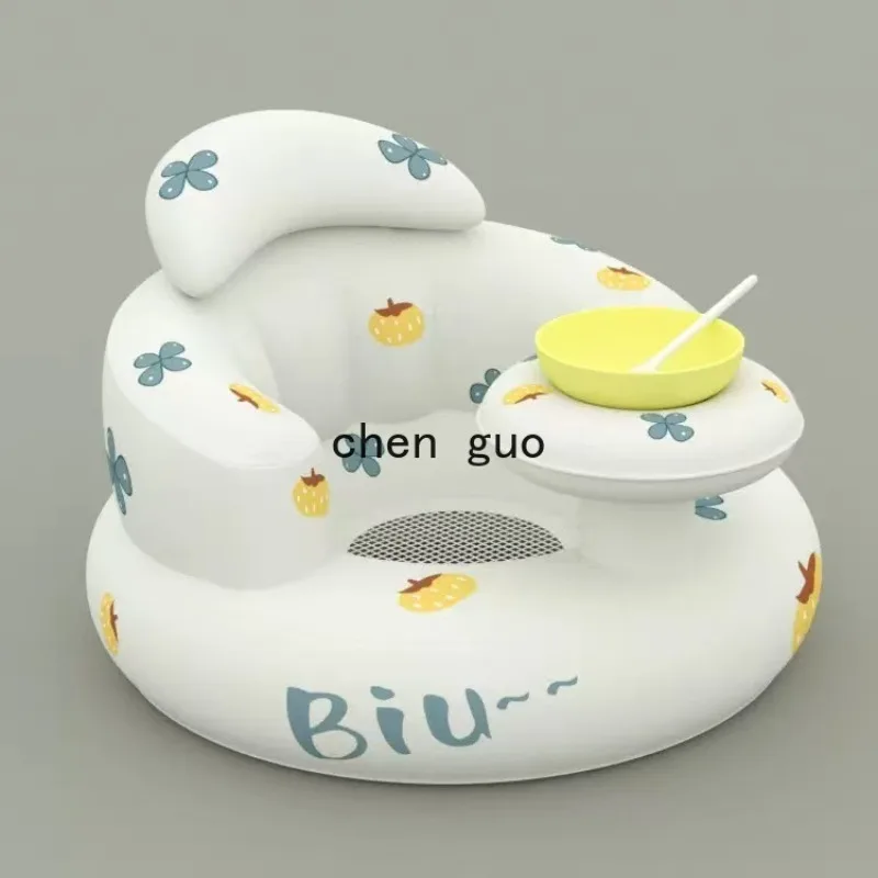 Korean version of Ins style baby learning sitting chair baby inflatable sofa BB dining table chair bath stool folding with baby