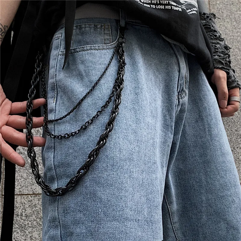 Pants Chain for Men Long Biker Keychain Jean Wallet Hip Hop Punk Jeans Chain for Men Women Goth Chain