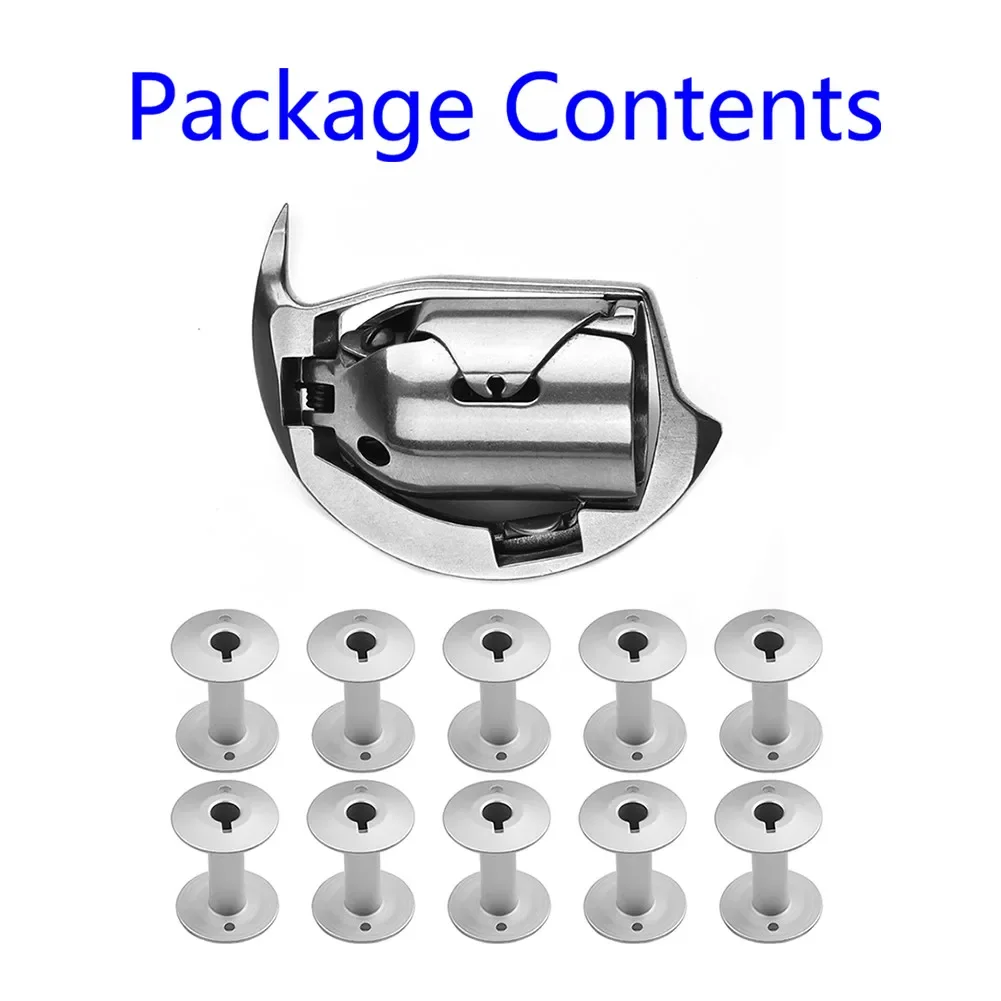 

Крючок для швейной машины HAD-204 и 10 шпулек для Durkopp Adler 204, 205, 266, 366, а также для Seiko CH-2B, -6B, -7B, -8B, TH-6B, -8B