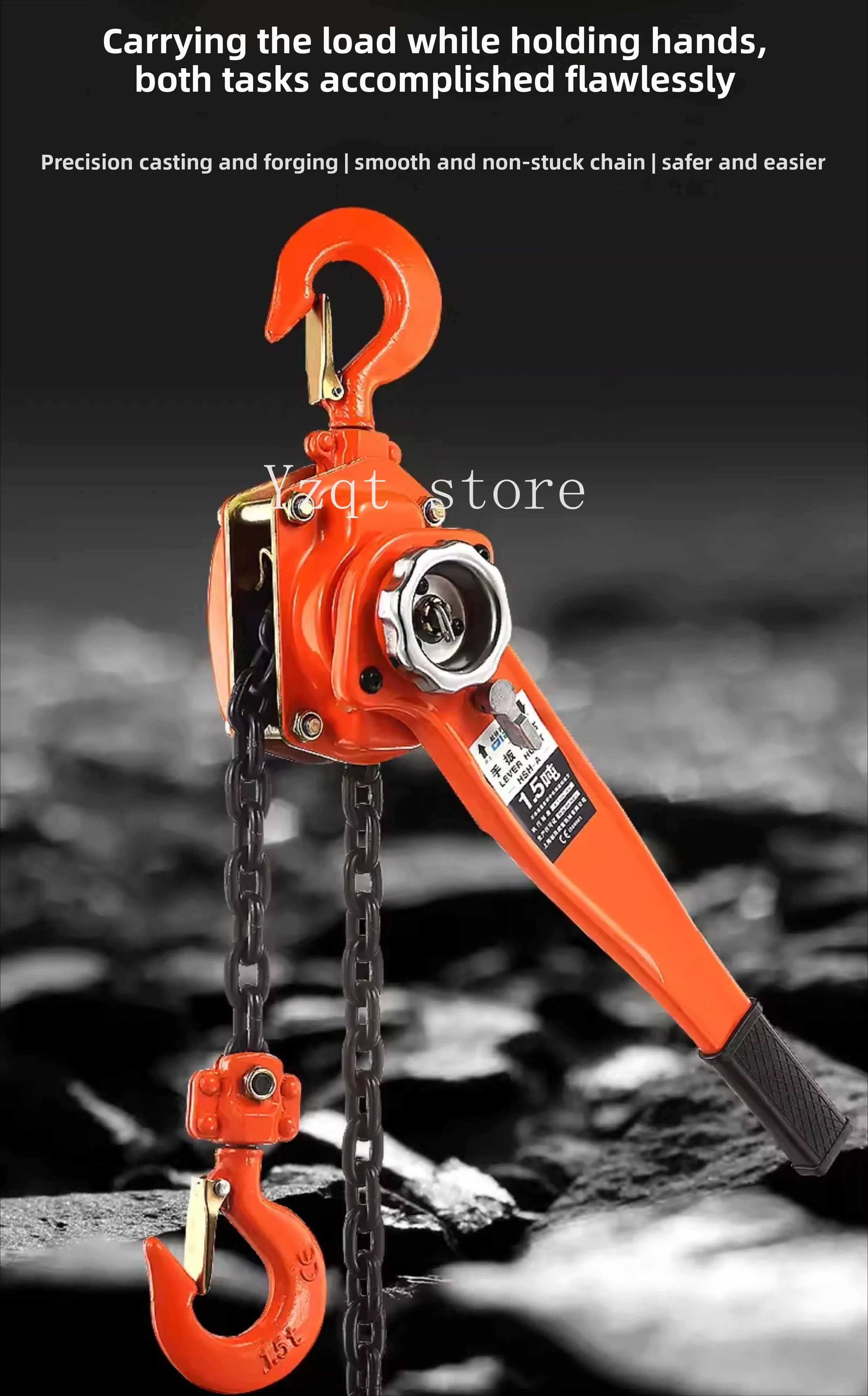 Hand hoist Hook hand hoist hoist 1/2/9 tons T reversing chain hand lift Manual tensioner