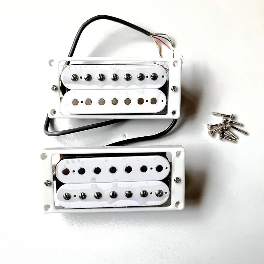 7 String Electric Humbucker Pickups Set  White Neck & Bridge Pickup Set for 7 String Electric Guitar Replacement Parts